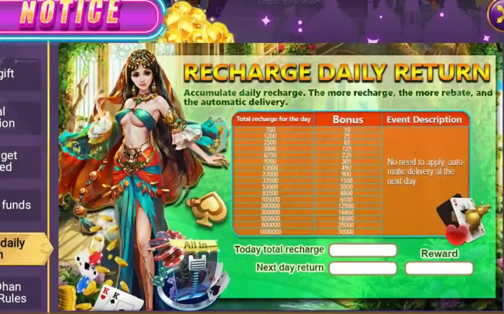 Daily Bonus for First Deposit