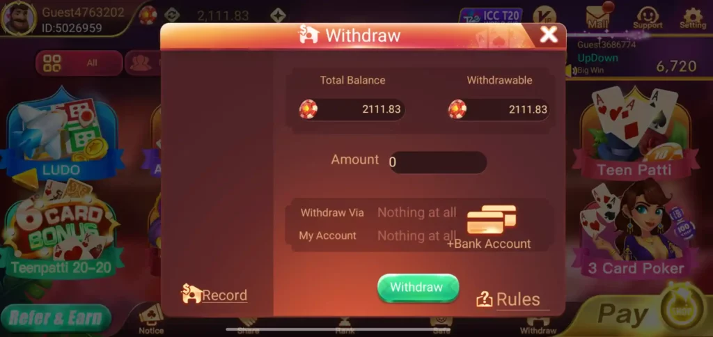 How to Withdraw from Vip Teen Patti Apk