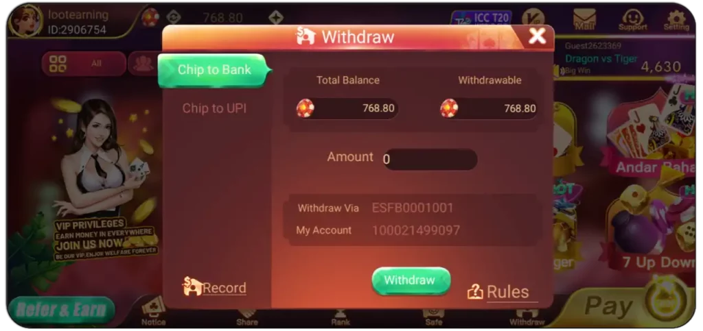 How to Withdraw in Teen Patti Cash APK