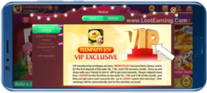 VIP Exclusive Rewards in Teen Patti One APK